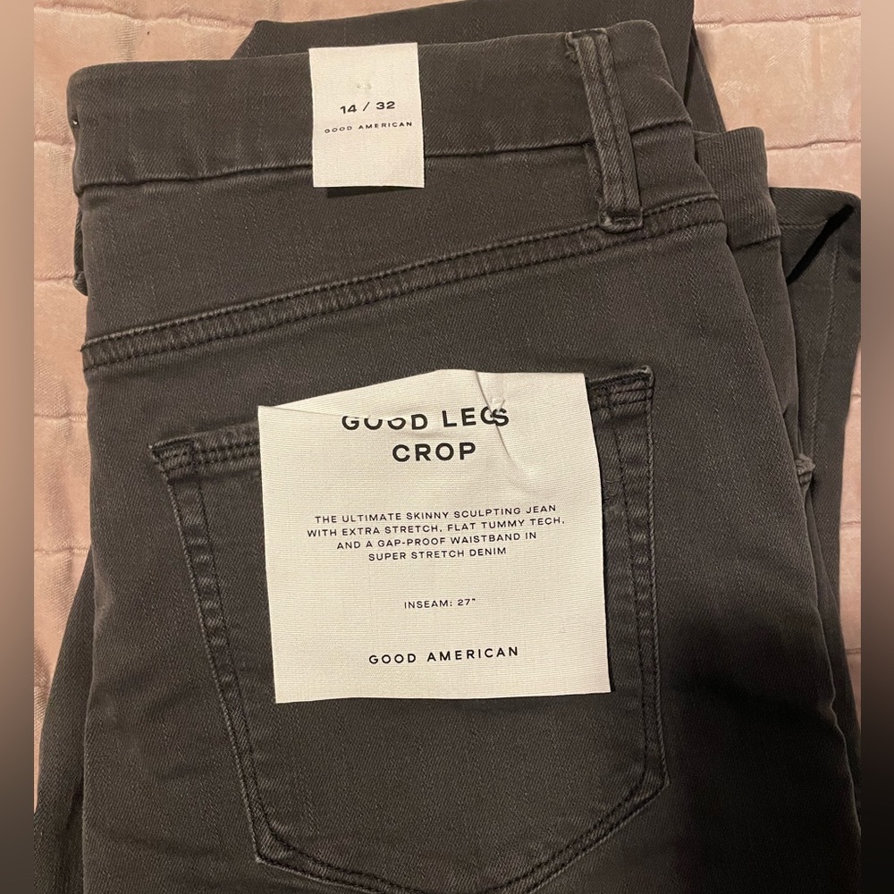 NWT good American good crop jeans
